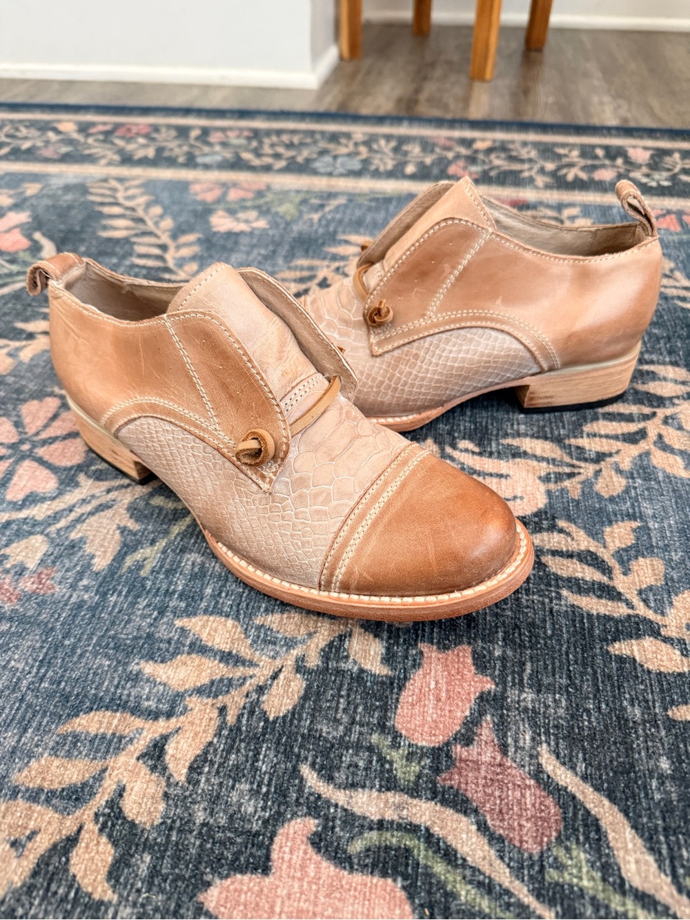 freebird Two-Tone Tan Leather Slip-On Oxford